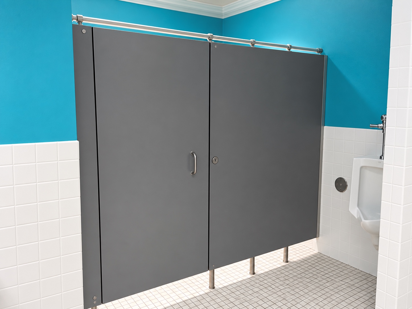 Restroom partitions at Foxwoods Resort Casino